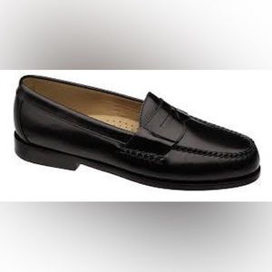 NEW!! Men’s Johnston & Murphy Hayes Penny Loafers Black Leather Size 9.5W